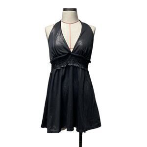 Vintage Kool Hearts Womens Size M Shimmer Halter Babydoll Y2K Top